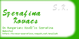 szerafina kovacs business card